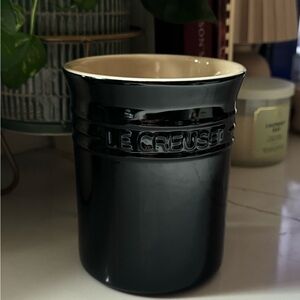 Le Creuset Black Stoneware Utensil Crock
